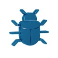 Blue System bug concept icon isolated on transparent background. Code bug concept. Bug in the system. Bug searching. Royalty Free Stock Photo