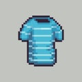 Blue T-shirt Pixel Art vector illustration