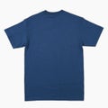 Blue t-shirt template back view isolated on white background. Royalty Free Stock Photo