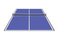 Blue table tennis field