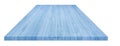 Blue table wood perspective on on white background , can used display or montage your products, with clipping path