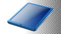 Blue tablet computer device icon mobile technology screen digital png transparent image Generative AI