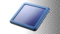 Blue tablet computer device icon technology mobile digital screen app png transparent image Generative AI