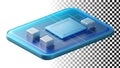 Blue tablet device, modern tech gadget illustration for digital use png transparent image Generative AI
