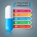 Tablet pill, pharmacology infographic.