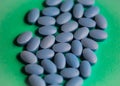 Blue tablets - drugs - medications