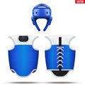 Blue Taekwondo equipment set