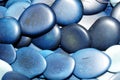 Blue tagua nut beads Royalty Free Stock Photo