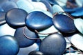 Blue tagua nut beads Royalty Free Stock Photo