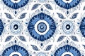 Blue talisman from evil eye pattern, protection in Greece and Turkey. Generative AI