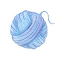 Blue tangle sketch icon for blogging. Decor for knitters