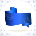 Blue tape cristmas on white background