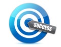 Blue target success illustration design