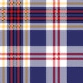 Blue tartan plaid seamless fabric texture