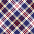 Blue tartan plaid seamless fabric texture