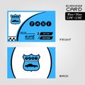 Blue taxi business card