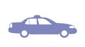 Blue taxi icon