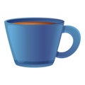 Blue tea cup icon, cartoon style Royalty Free Stock Photo