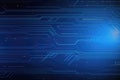 Blue tech circuit board lines background Generative ai Royalty Free Stock Photo