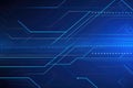 Blue tech circuit board lines background Generative ai Royalty Free Stock Photo