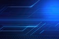 Blue tech circuit board lines background Generative ai Royalty Free Stock Photo