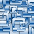 Blue tech glossy retro squares background Royalty Free Stock Photo