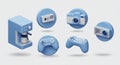 Blue Tech Icons Royalty Free Stock Photo