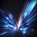 Blue techno sci-fi background, ai generation Royalty Free Stock Photo