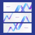 Blue technology abstract vector business long banner template. Horizontal header web banner. Modern gradient color cover header Royalty Free Stock Photo