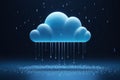 Blue technology based rain cloud material,Generative AI Royalty Free Stock Photo