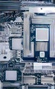 Blue technology chip background Royalty Free Stock Photo