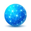 Blue Technology Geometric Ball.