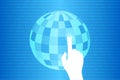 Blue Technology Touch World Background Royalty Free Stock Photo