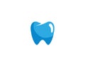 Blue teeth care symbol a dentist clinic for logo design illustration