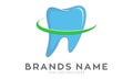 Blue teeth with ring vector logo Royalty Free Stock Photo