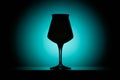 Blue Teku Beer Glass Silhouette