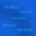 Telco Telecom mobile business blue texture customer concept