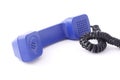Blue telephone hand set Royalty Free Stock Photo