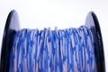 Blue telephone wire Royalty Free Stock Photo