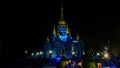 Blue Temple Night View Royalty Free Stock Photo