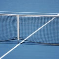 Blue tennis court