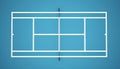 Blue tennis court Royalty Free Stock Photo