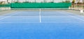 Blue tennis court Royalty Free Stock Photo