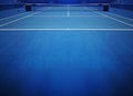 Blue Tennis Court Sport Royalty Free Stock Photo
