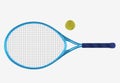 Blue tennis racket