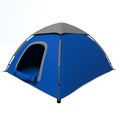 Blue tent on a white background.