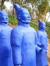 Blue terracota warrior Royalty Free Stock Photo