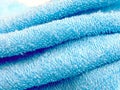 Blue terry towel