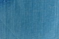 Closeup on blue textile details fabric weft