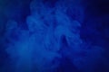 Blue texture background, abstract dark smoke swirls Royalty Free Stock Photo